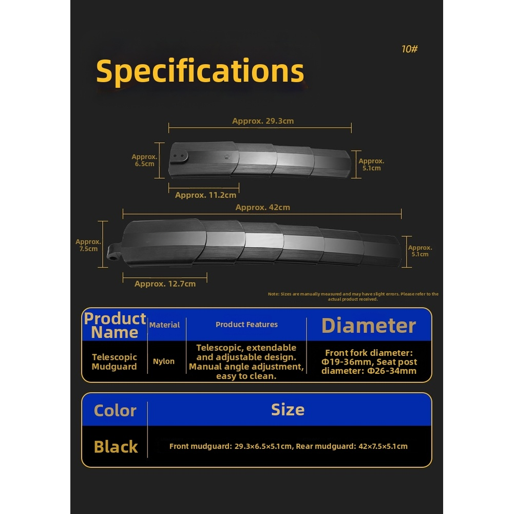 Kit de garde-boue télescopique - Fender Mudguard Set avis et prix